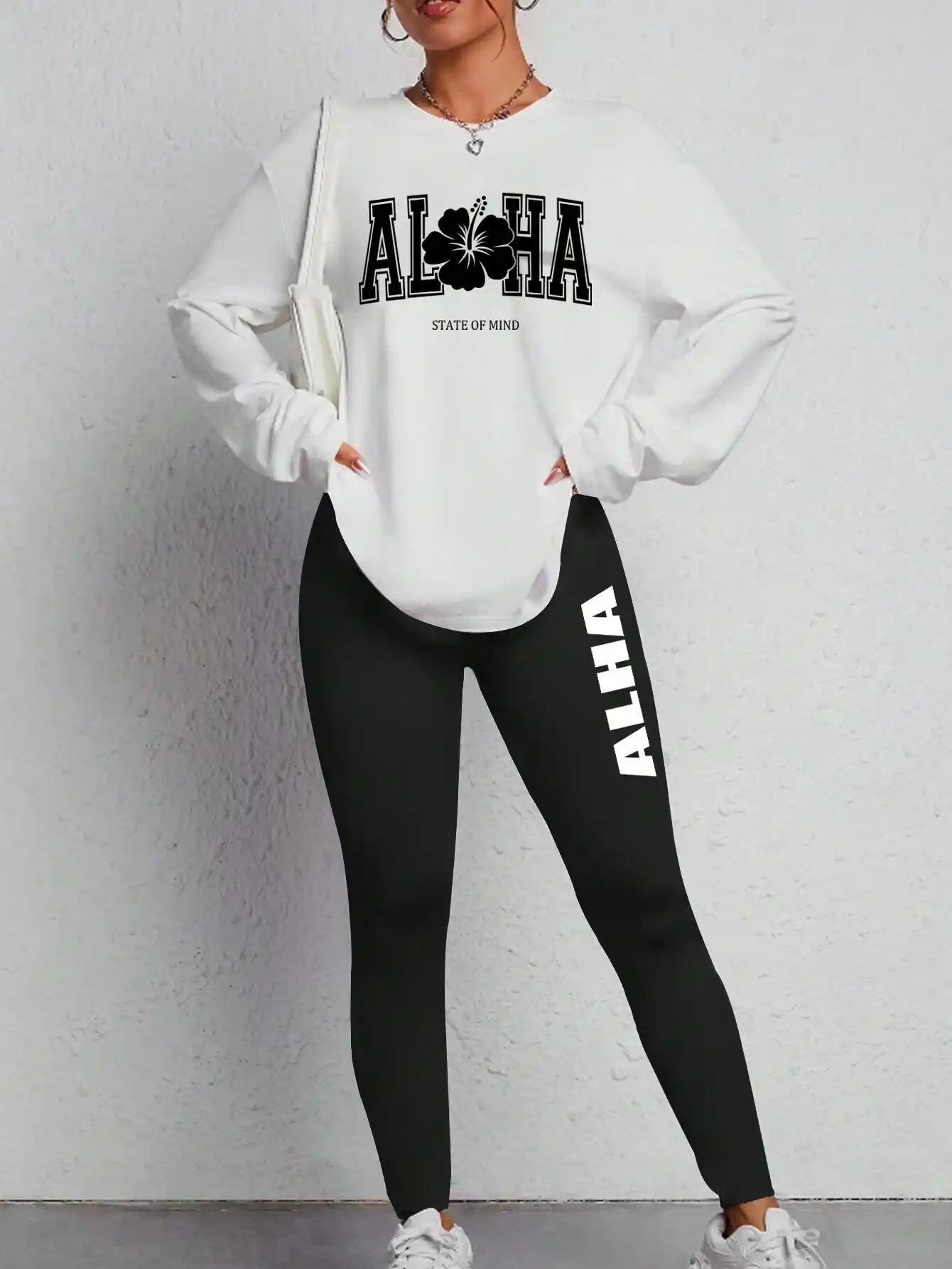 Ensemble Pyjama Deux Pièces Femme avec Haut Manches Longues et Pantalon