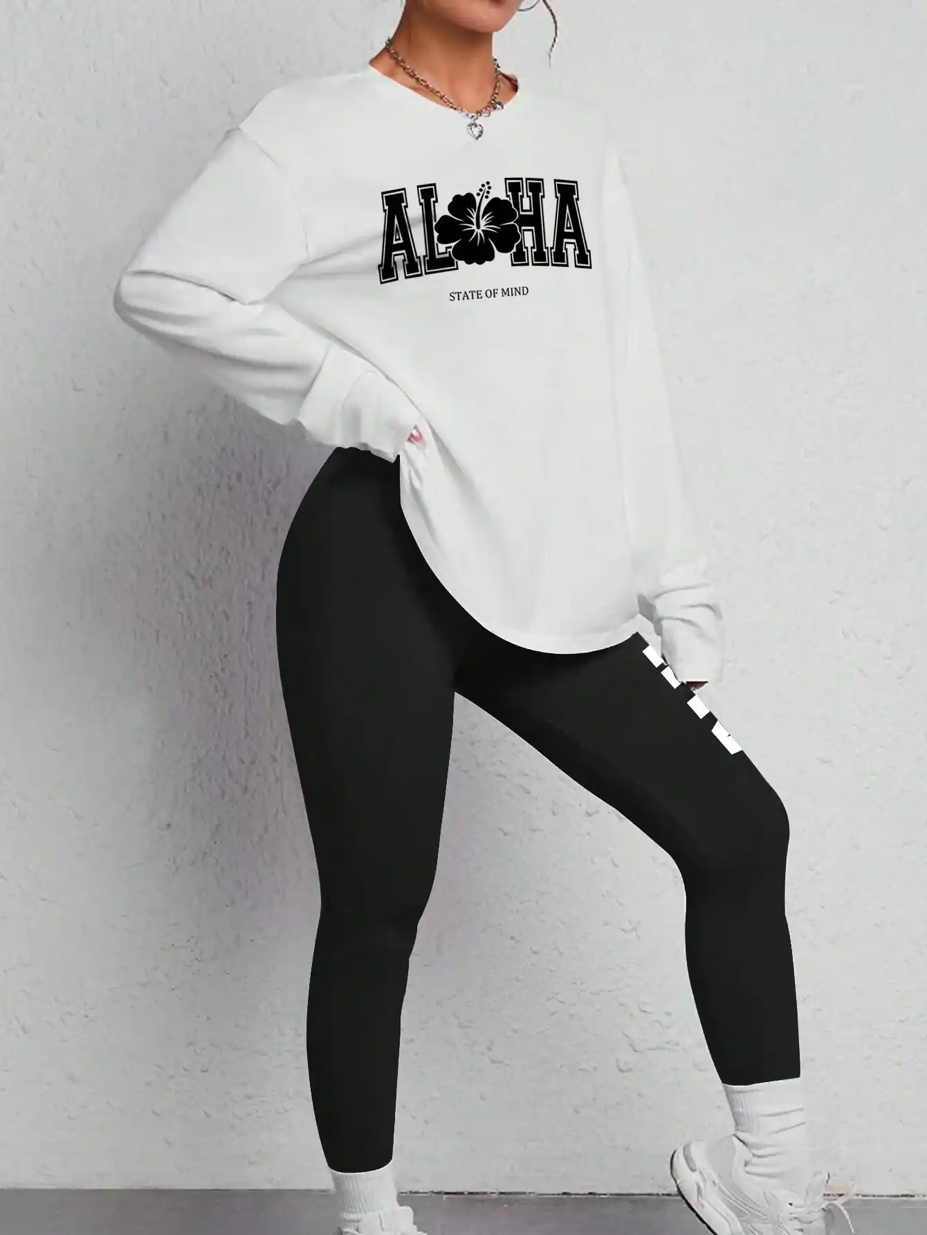 Ensemble Pyjama Deux Pièces Femme avec Haut Manches Longues et Pantalon