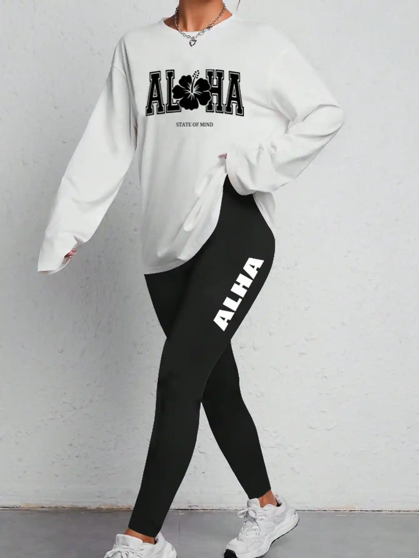 Ensemble Pyjama Deux Pièces Femme avec Haut Manches Longues et Pantalon