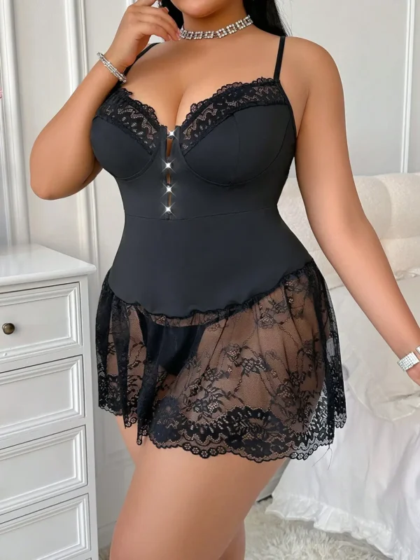 Ensemble 2 pièces lingerie sexy à dentelle romantique française